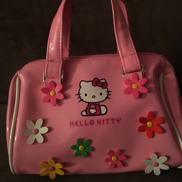 Hello Kitty Other - Hello Kitty Pink Flower Purse/ Make Up Bag